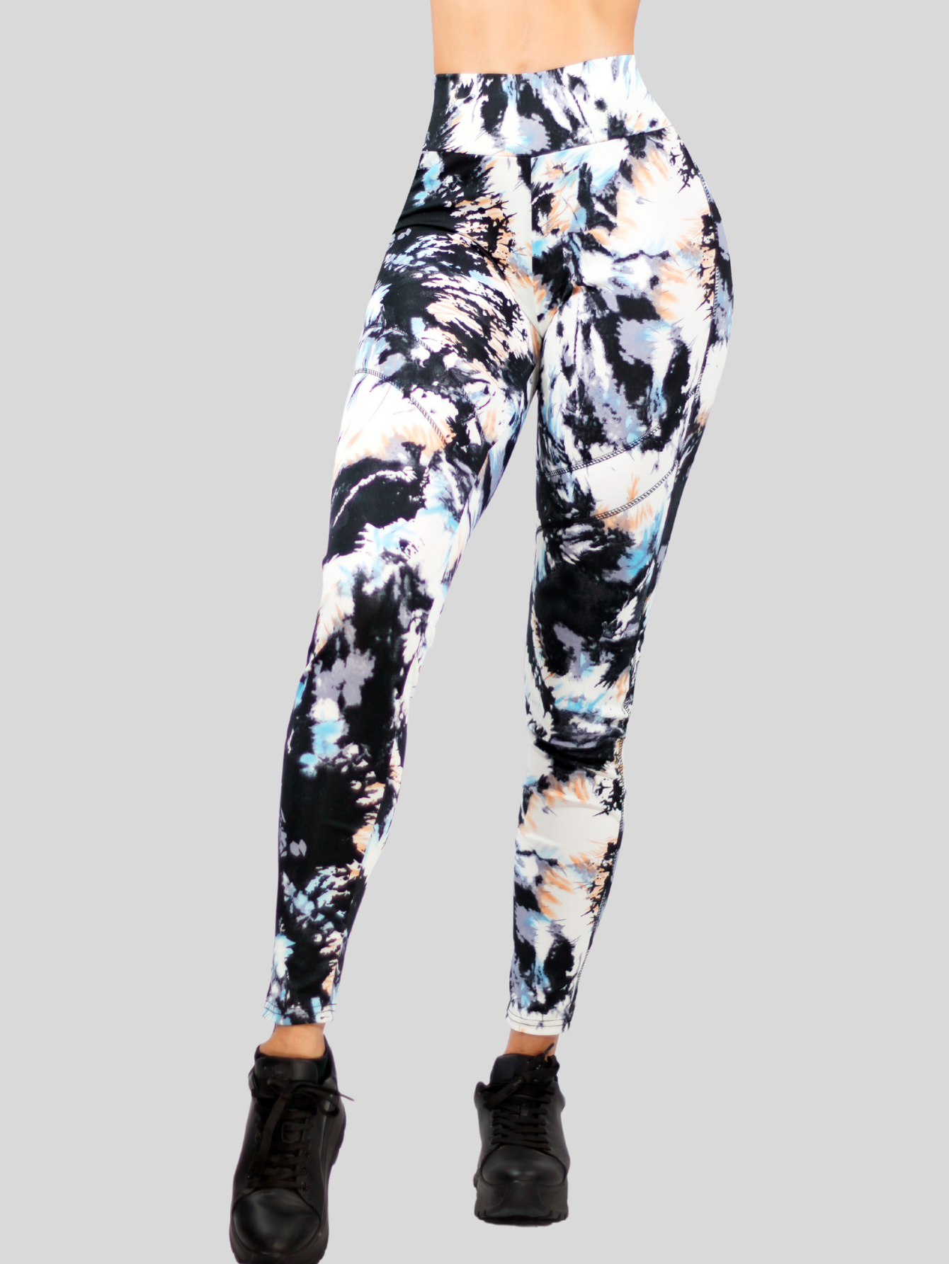 Foto 3 pulgar | Leggins Deportivo de Mujer Push Up Lic-046 Diseño Jaspeado en Colores