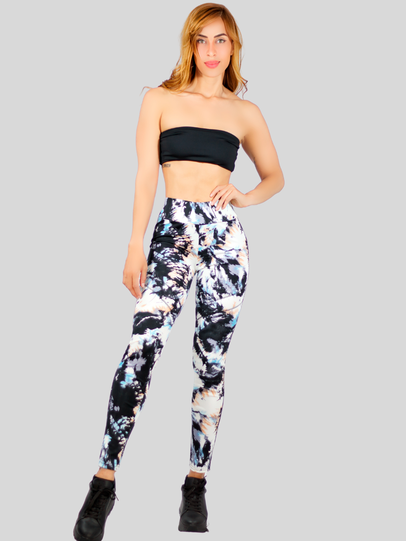 Foto 5 | Leggins Deportivo de Mujer Push Up Lic-046 Diseño Jaspeado en Colores