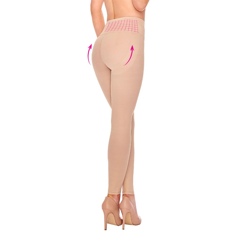 Foto 4 pulgar | Leggings Levanta Pompas Ilusión 74004 Beige
