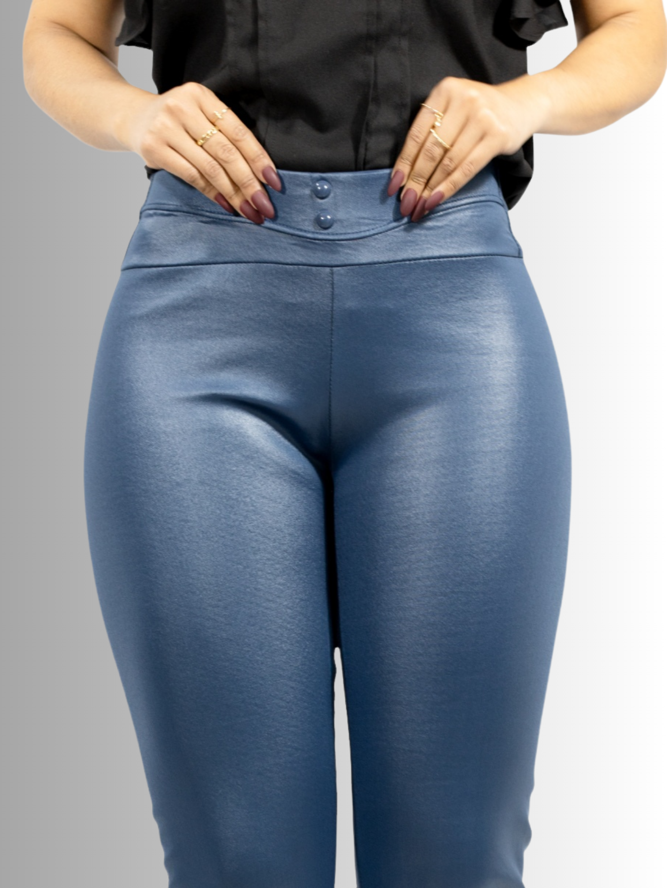 Foto 3 pulgar | Set de 3 Leggings Elegantes Casuales Lic-0118 Varios Colores Tipo Vinipiel