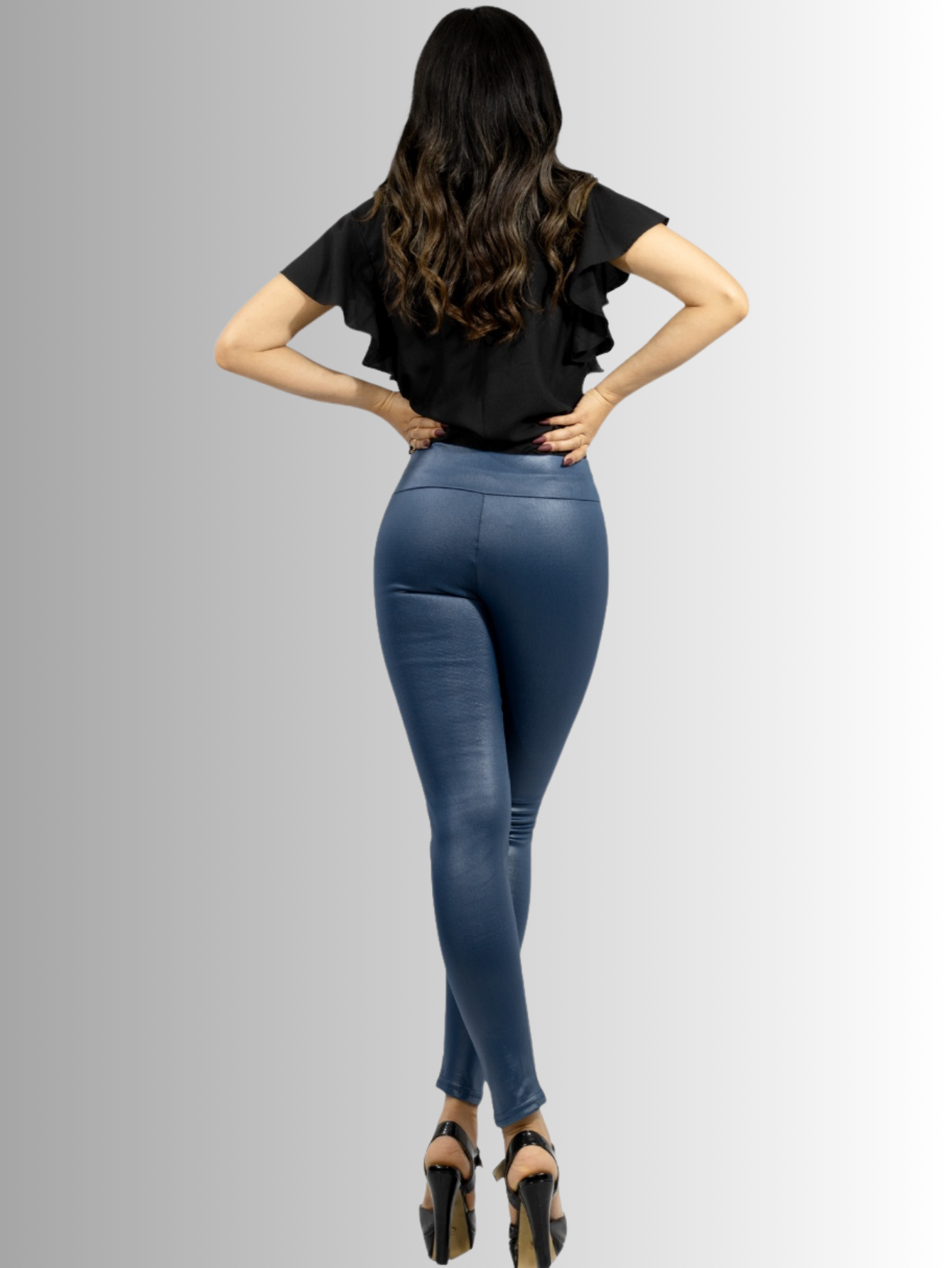 Foto 4 pulgar | Set de 3 Leggings Elegantes Casuales Lic-0118 Varios Colores Tipo Vinipiel