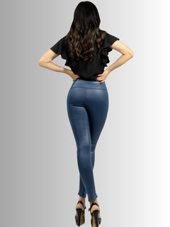 Foto 3 | Set de 3 Leggings Elegantes Casuales Lic-0118 Varios Colores Tipo Vinipiel