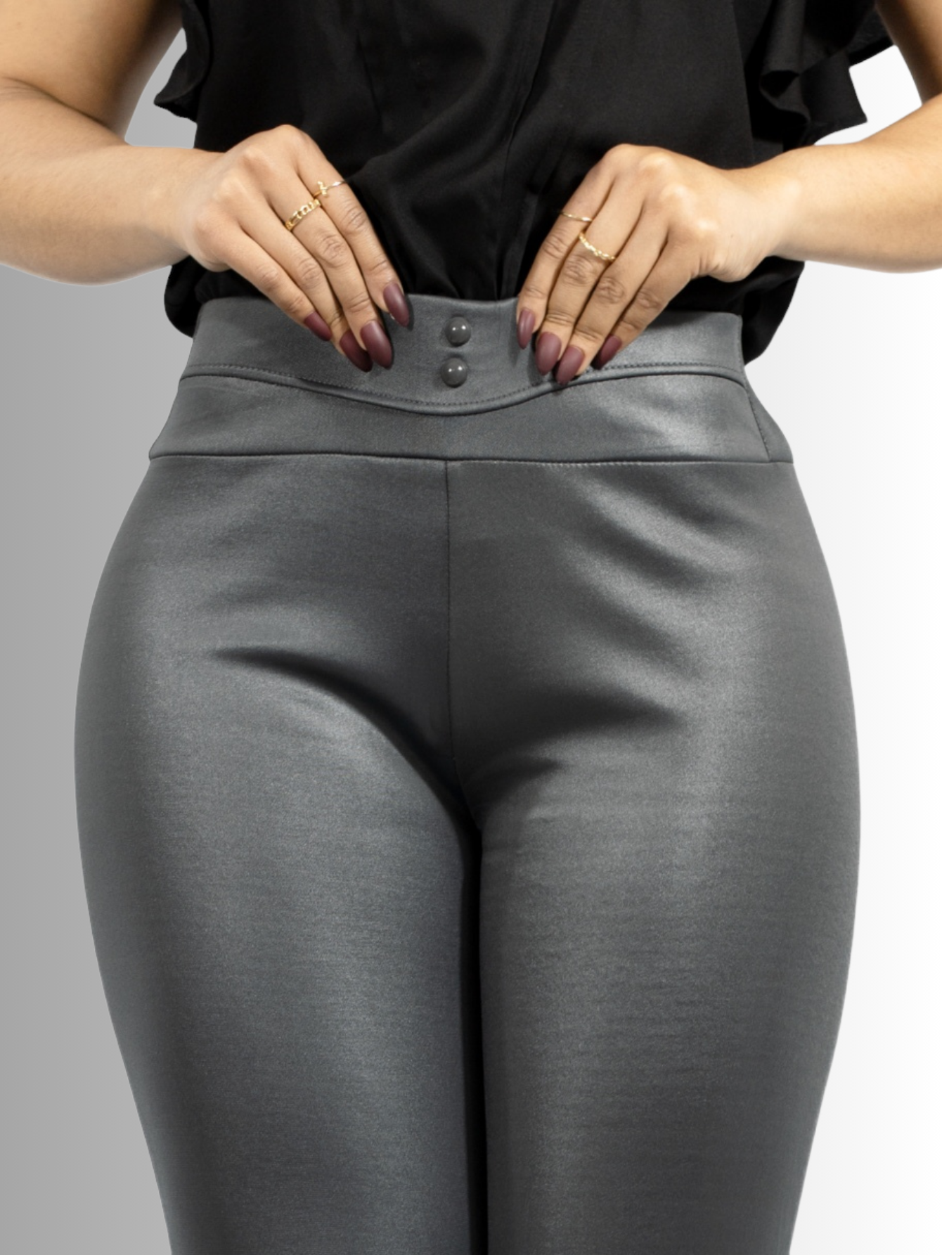 Foto 5 pulgar | Set de 3 Leggings Elegantes Casuales Lic-0118 Varios Colores Tipo Vinipiel