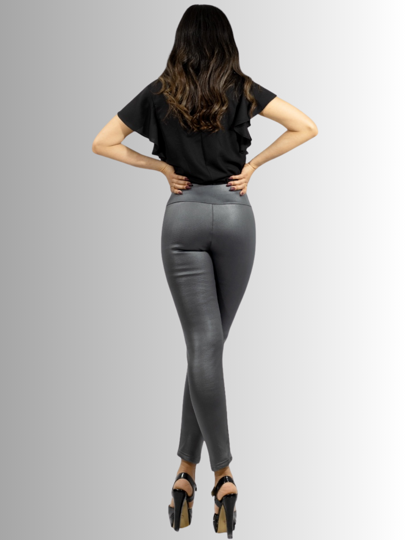 Foto 6 pulgar | Set de 3 Leggings Elegantes Casuales Lic-0118 Varios Colores Tipo Vinipiel