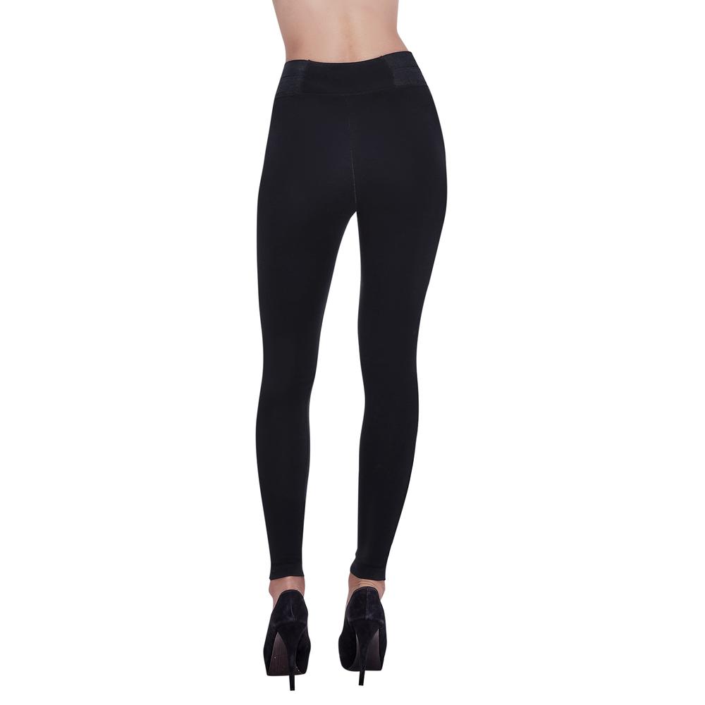 Foto 4 pulgar | Leggings Ilusión Negros para Mujer