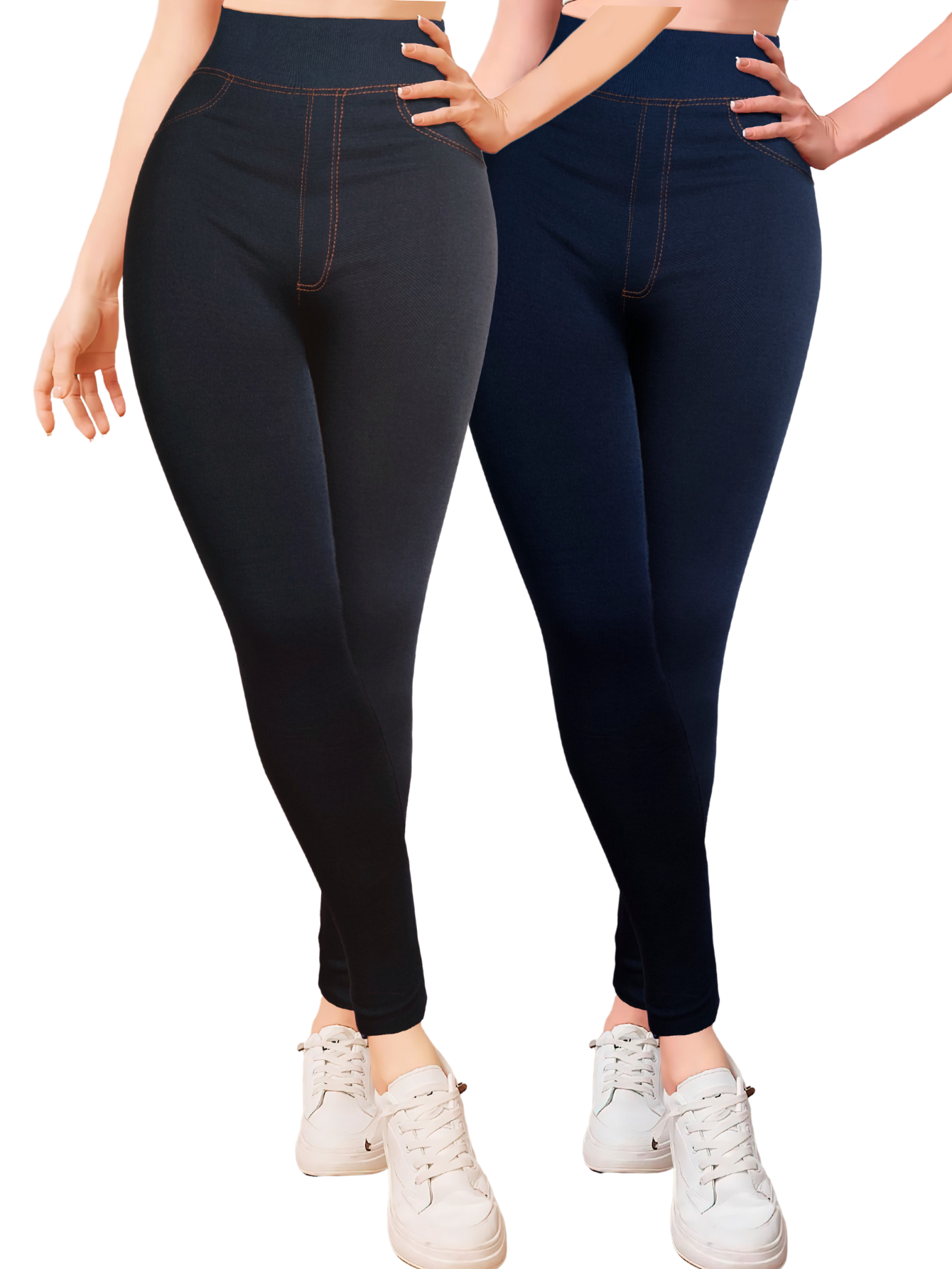 Foto 1 | Set de 2 Leggins Gruesos Lic-055-3 para Mujer
