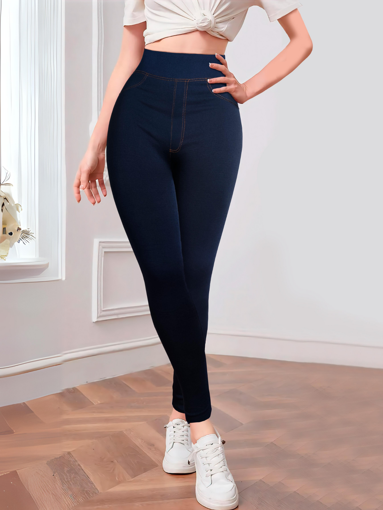 Foto 2 | Set de 2 Leggins Gruesos Lic-055-3 para Mujer