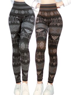 Foto 1 | Set De 2 Leggings De Mujer Mayones De Dama Deportivas Lic-0159 Dos Colores Mallones Stretch