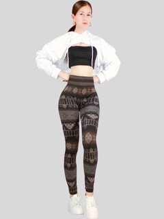 Foto 2 | Set De 2 Leggings De Mujer Mayones De Dama Deportivas Lic-0159 Dos Colores Mallones Stretch