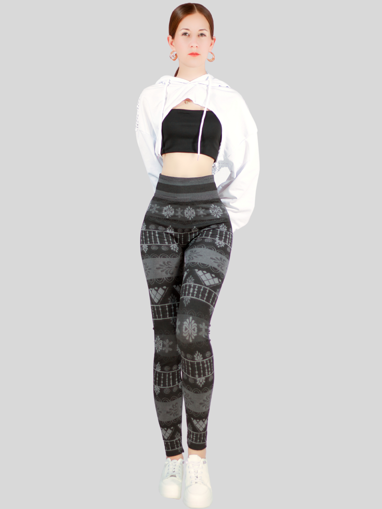 Foto 3 | Set De 2 Leggings De Mujer Mayones De Dama Deportivas Lic-0159 Dos Colores Mallones Stretch