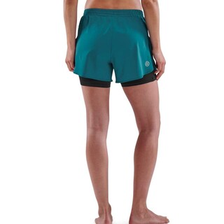Foto 2 | Pantalones Cortos Skins Series-3 Active X-fit Para Mujer, Color Verde Azulado, Talla X-small - Venta Internacional.