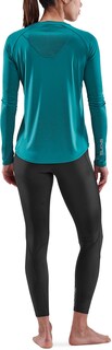 Foto 3 | Camiseta De Manga Larga Skins Series-3 Active Para Mujer, Color Verde Azulado, Talla L - Venta Internacional.