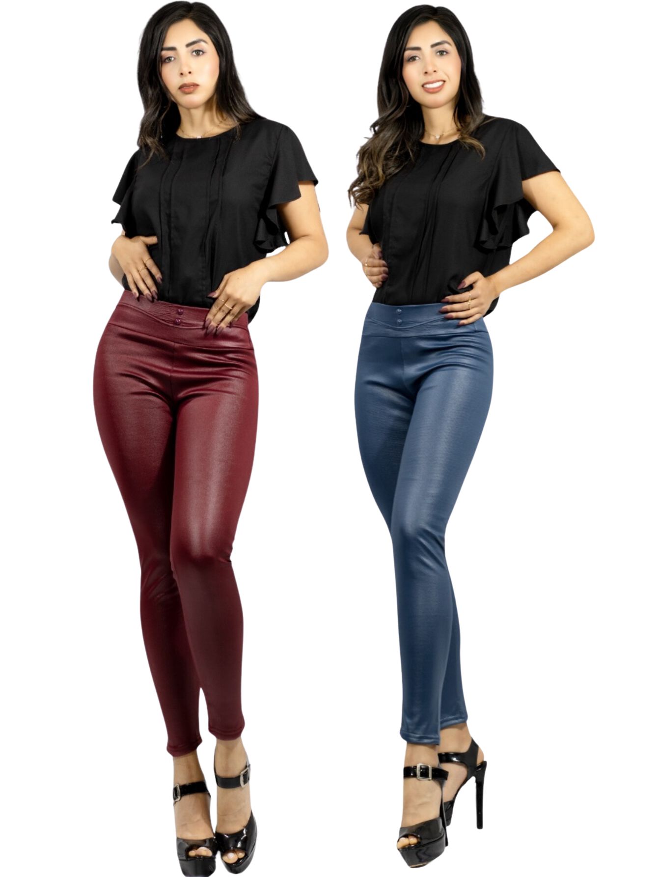 Foto 2 pulgar | Set De Dos Mallones Mujer Térmico Leggings Lic-0118-px2 Colores Variados Elegantes Mallas Stretch