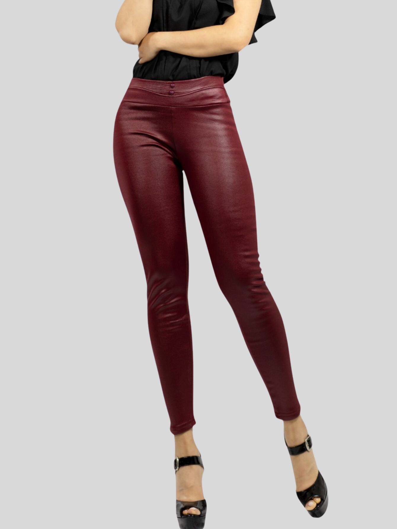 Foto 4 pulgar | Set De Dos Mallones Mujer Térmico Leggings Lic-0118-px2 Colores Variados Elegantes Mallas Stretch