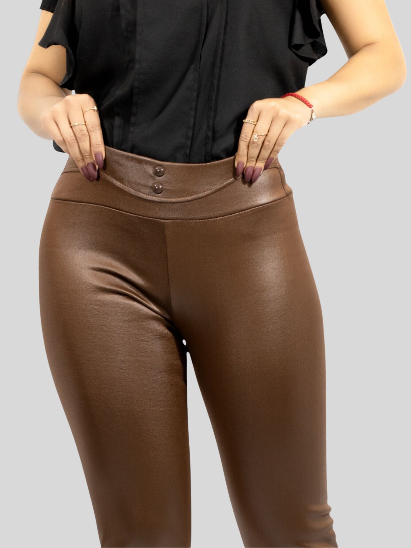 Foto 6 pulgar | Set De Dos Mallones Mujer Térmico Leggings Lic-0118-px2 Colores Variados Elegantes Mallas Stretch