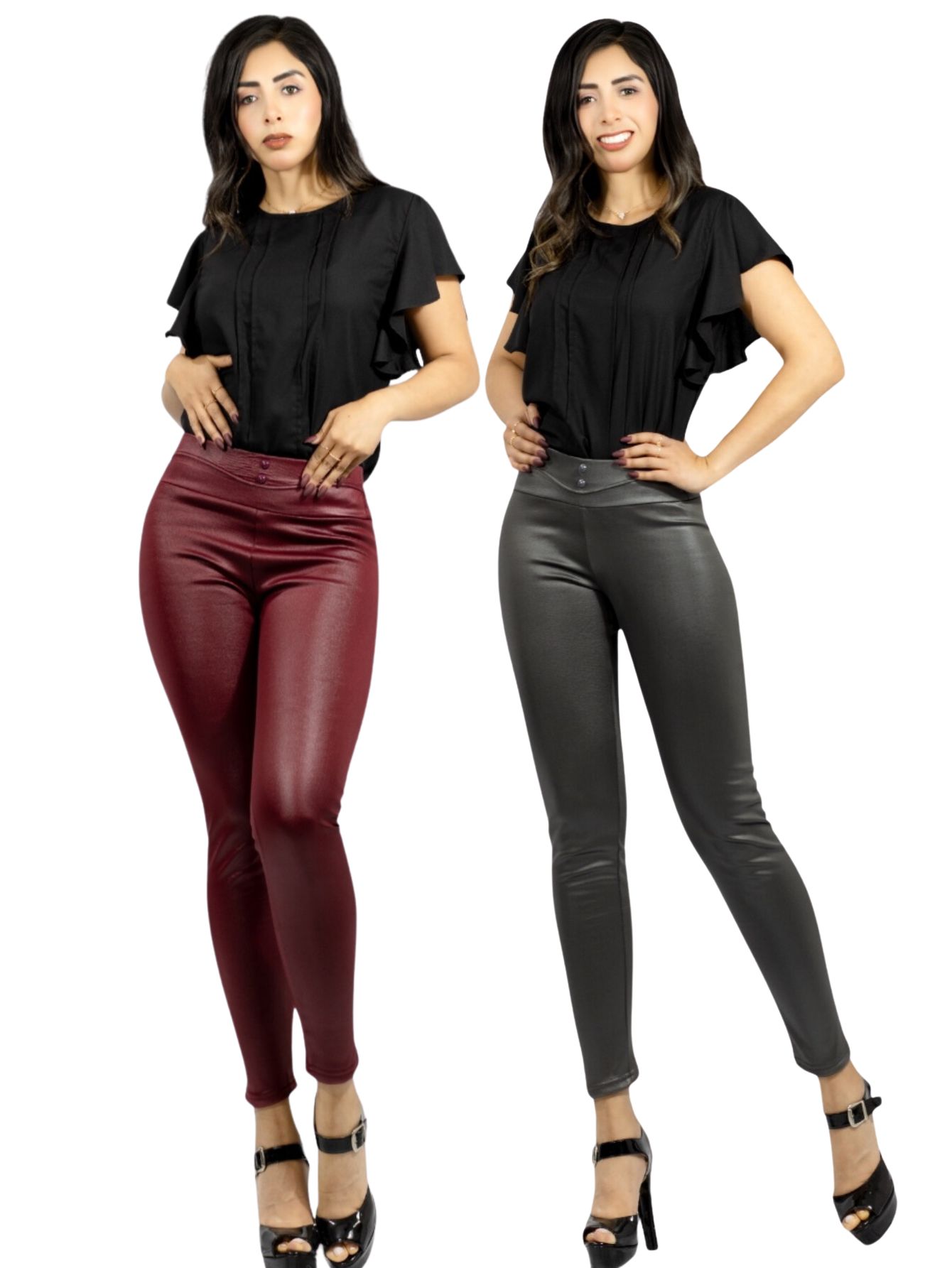Foto 2 pulgar | Set De Dos Mallones Mujer Térmico Leggings Lic-0118-px2 Colores Variados Elegantes Mallas Stretch