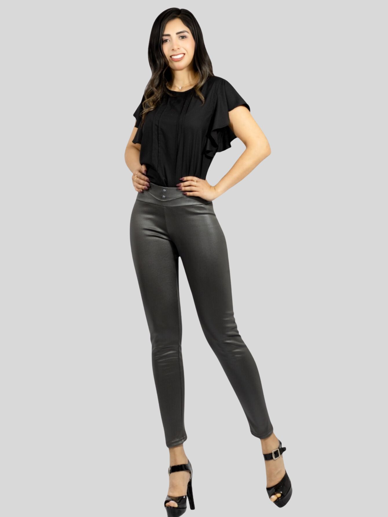 Foto 6 pulgar | Set De Dos Mallones Mujer Térmico Leggings Lic-0118-px2 Colores Variados Elegantes Mallas Stretch