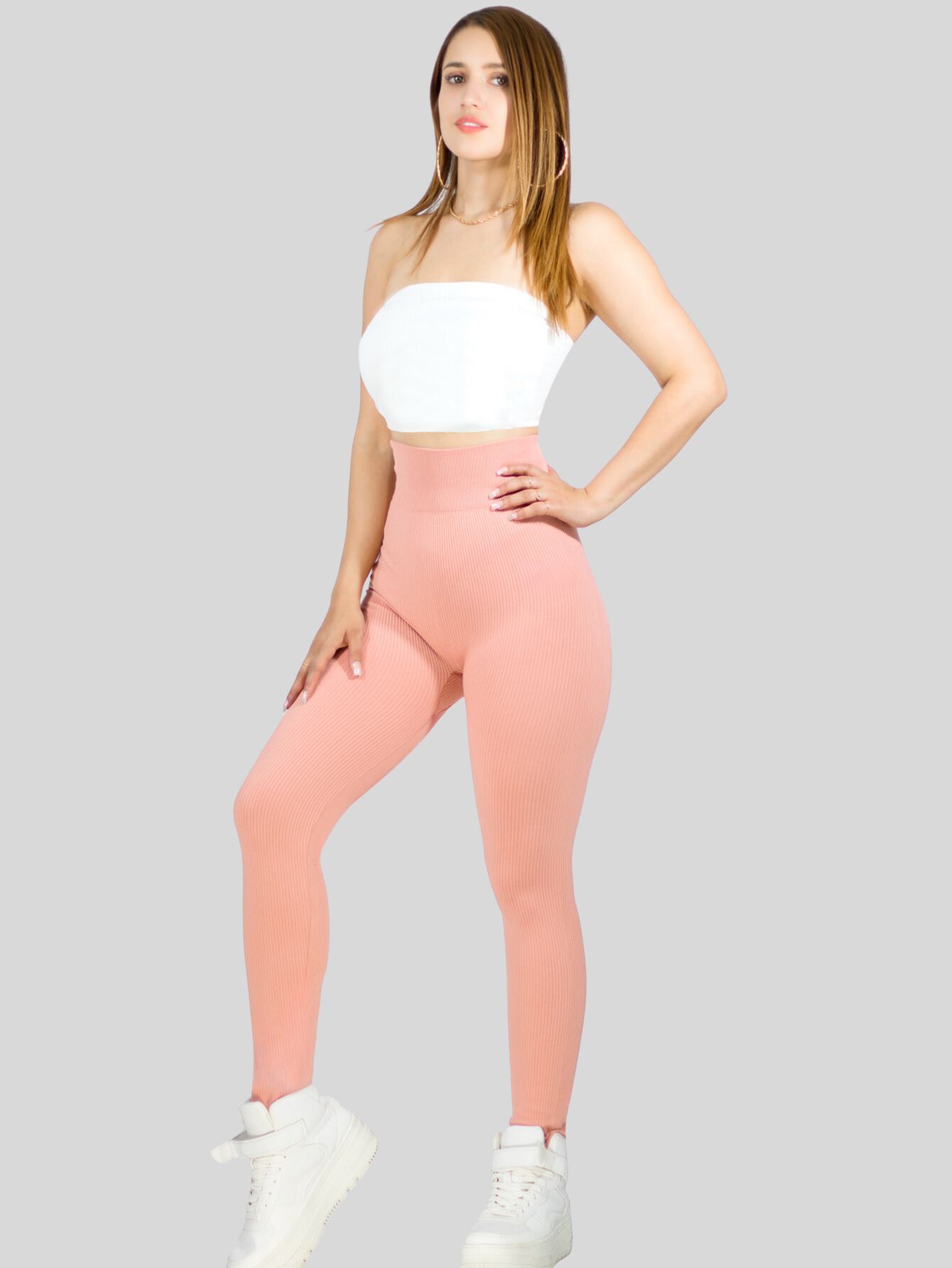 Foto 6 pulgar | Set de Dos Leggings Canalé Lic-0145-2-px2 colores Variados Stretch para Mujer