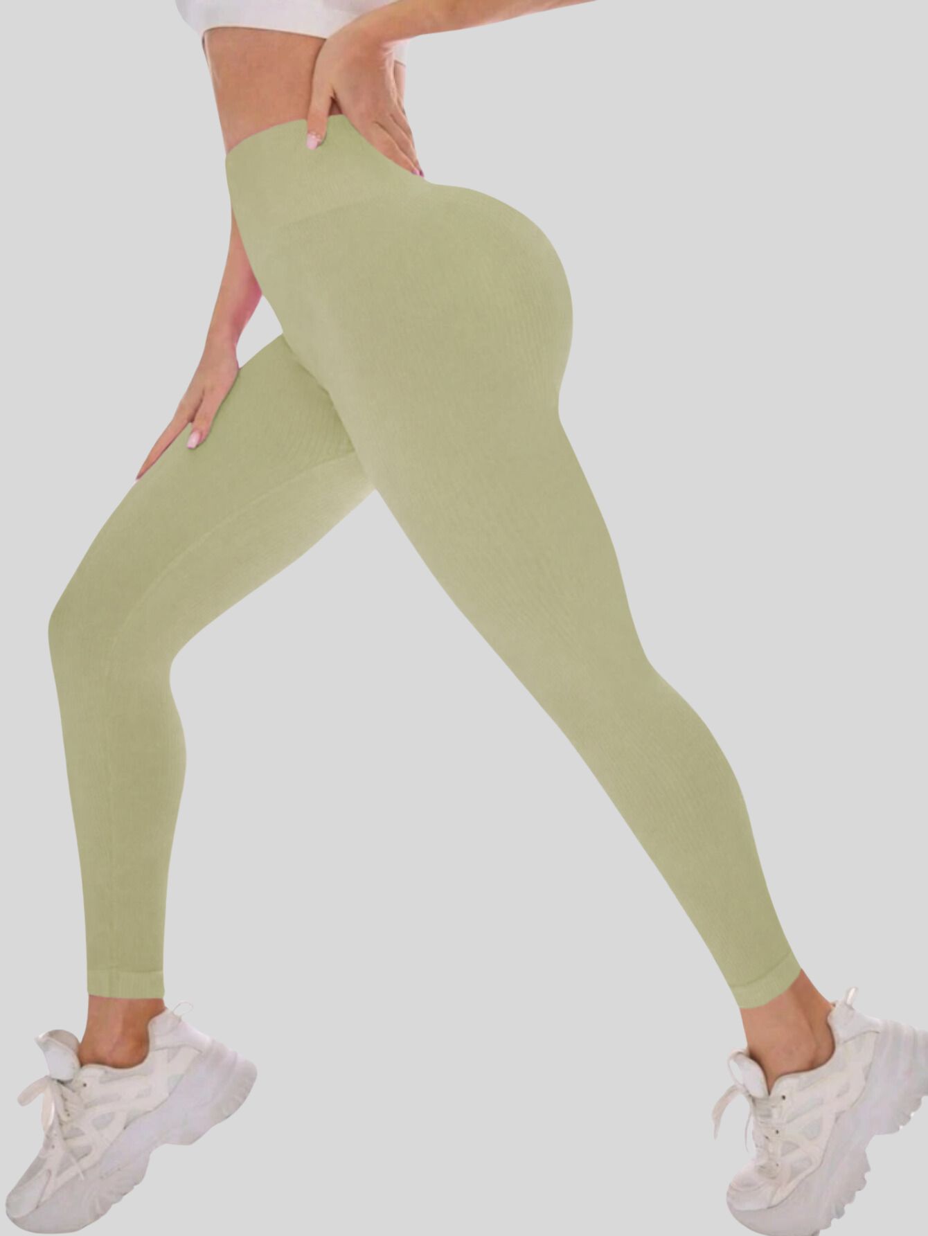 Foto 3 pulgar | Set De Dos Leggings Canalé Lic-0145-2-px2 Colores Variados Stretch Para Mujer
