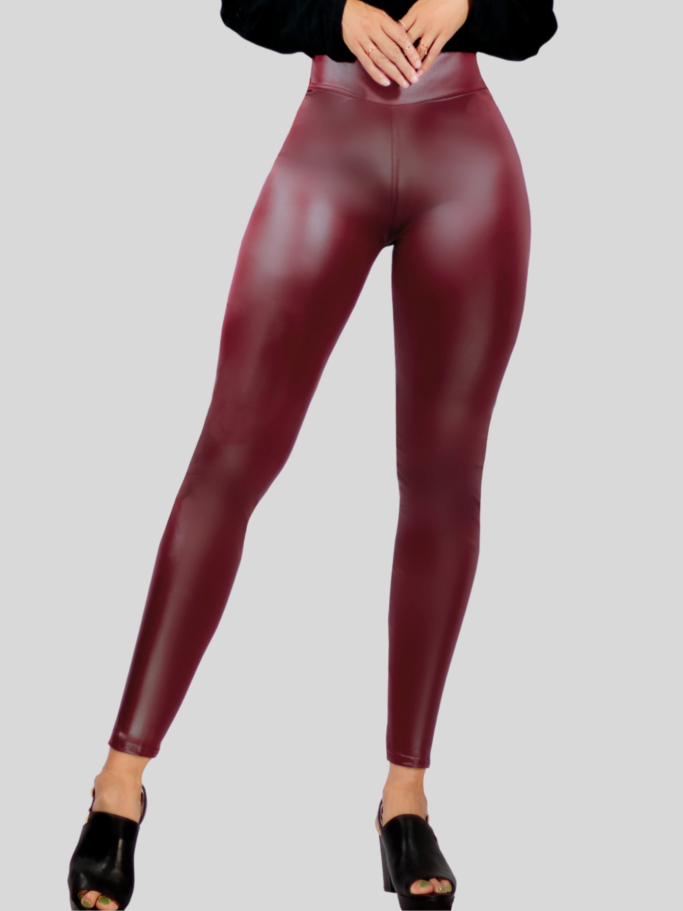 Foto 2 | Leggins Casuales colores Variados para Mujer de Vinipiel 2 piezas