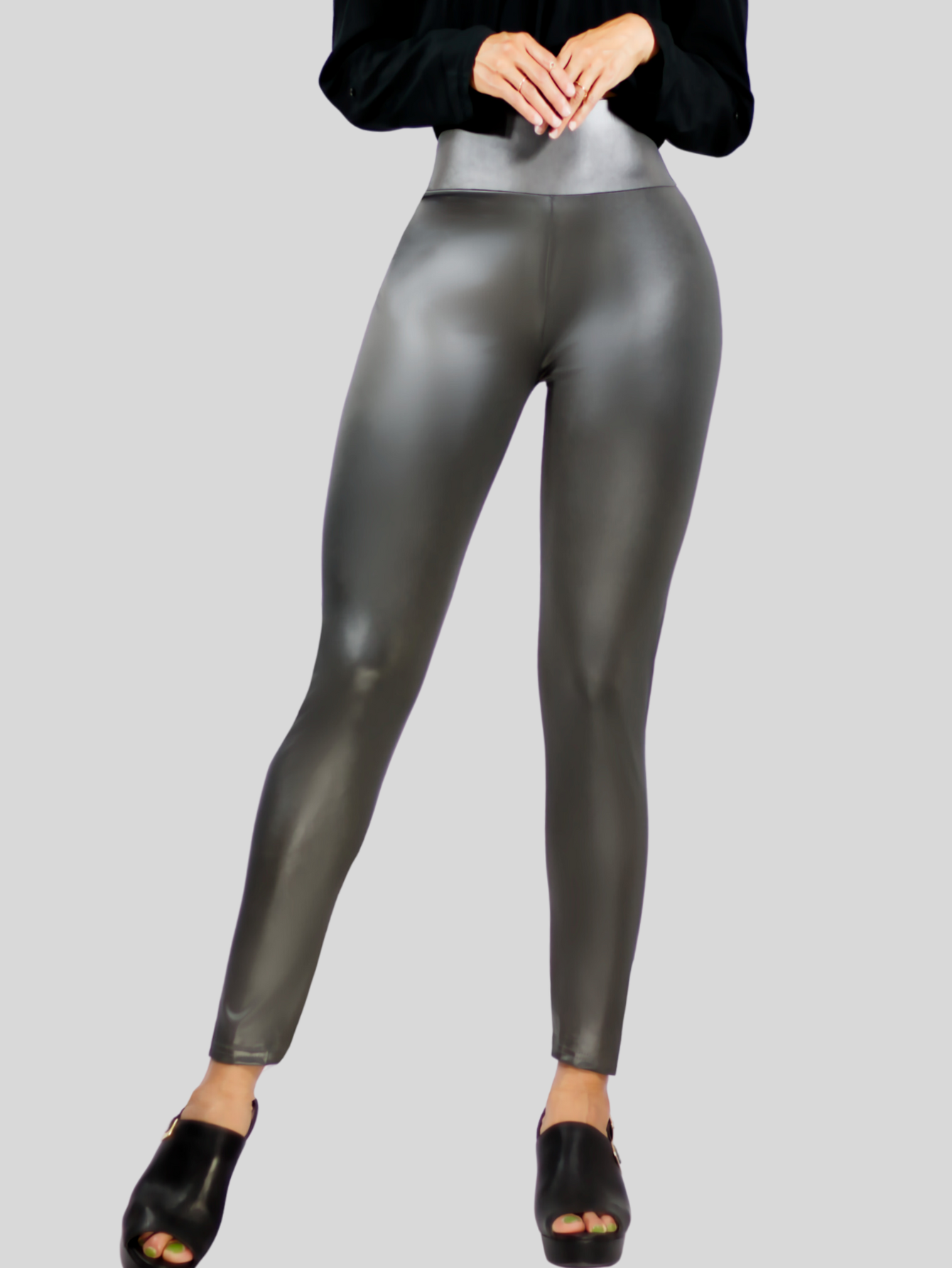 Foto 3 | Leggins Casuales colores Variados para Mujer de Vinipiel 2 piezas