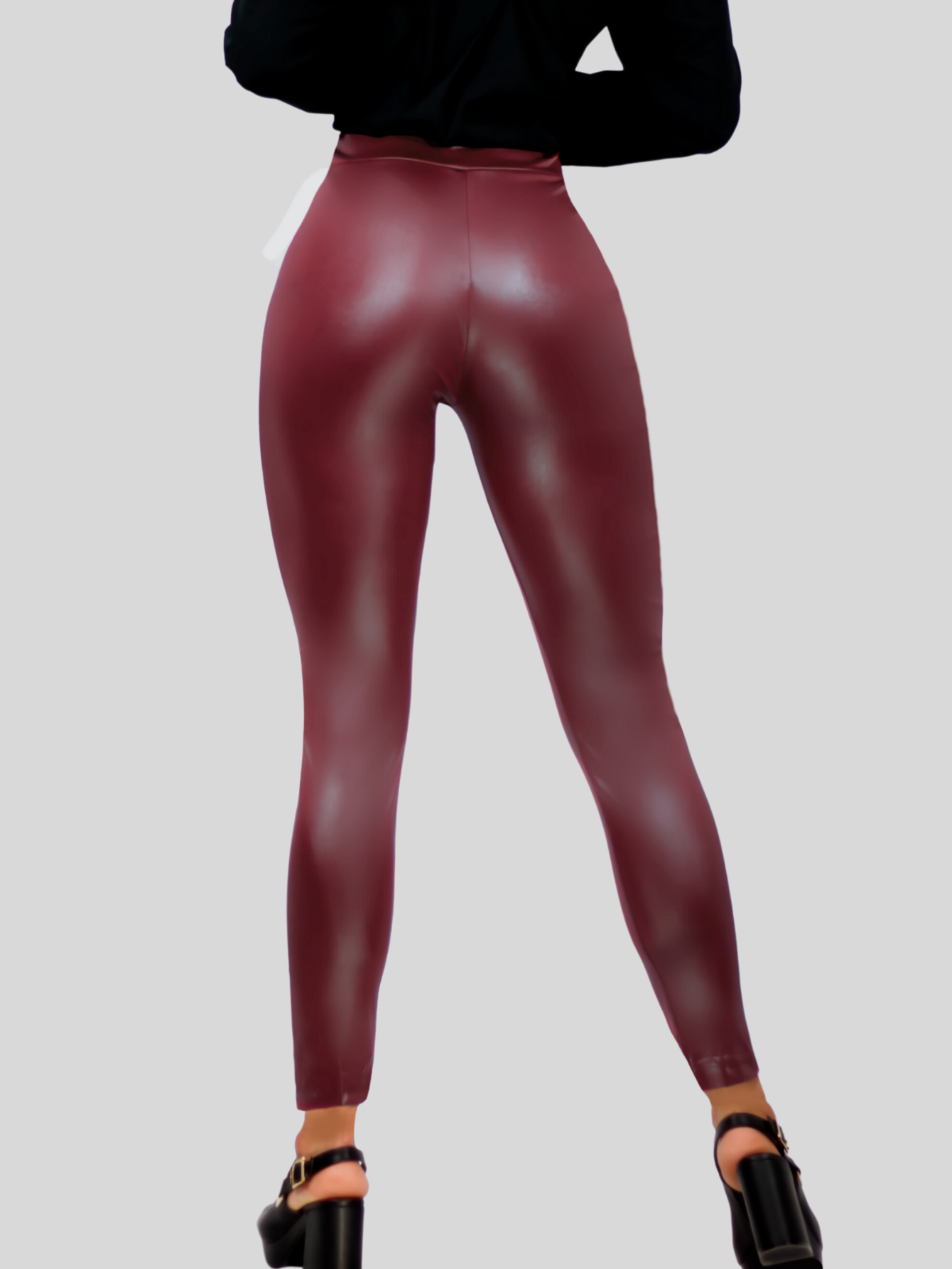Foto 5 pulgar | Leggins Casuales colores Variados para Mujer de Vinipiel 2 piezas