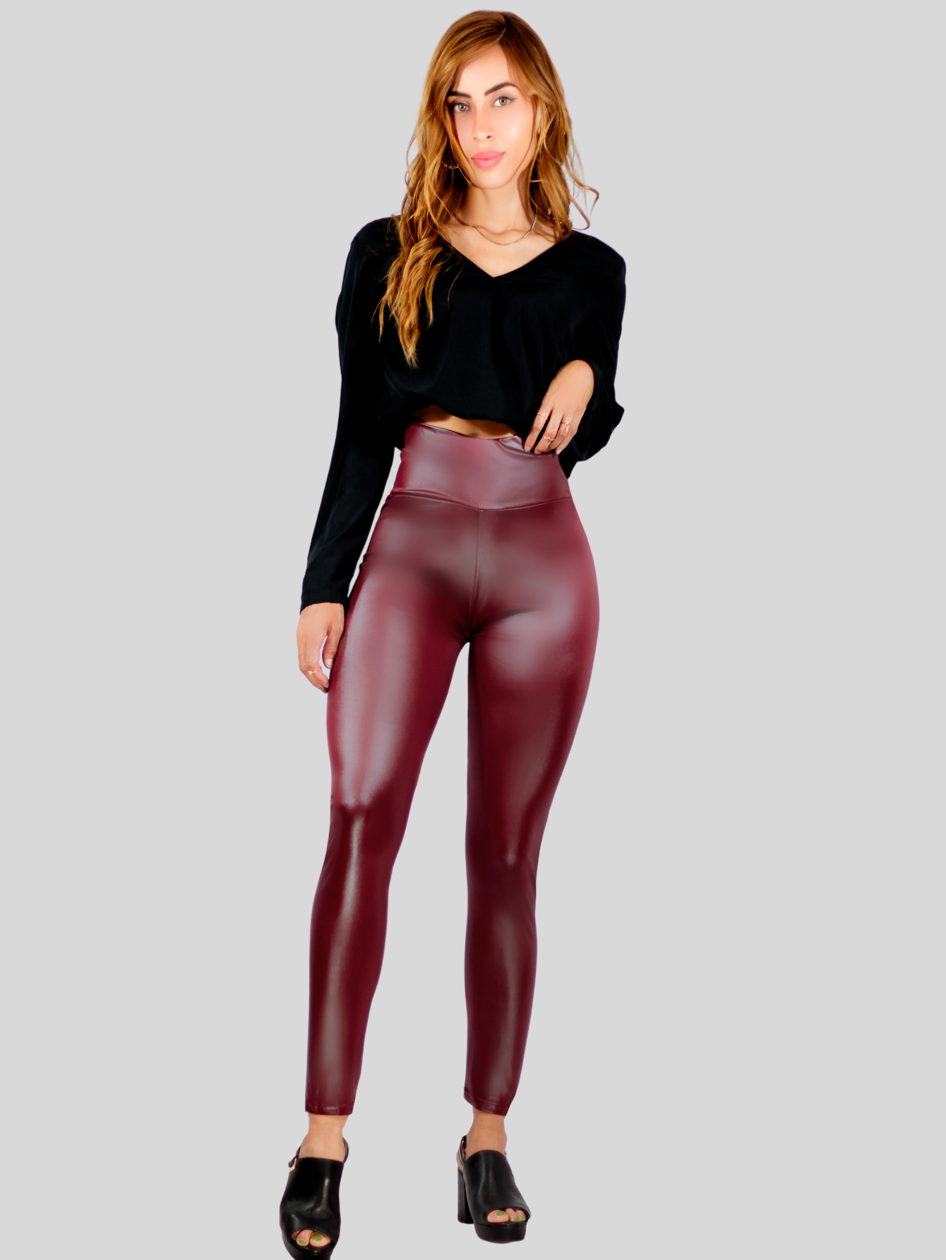Foto 6 | Leggins Casuales colores Variados para Mujer de Vinipiel 2 piezas