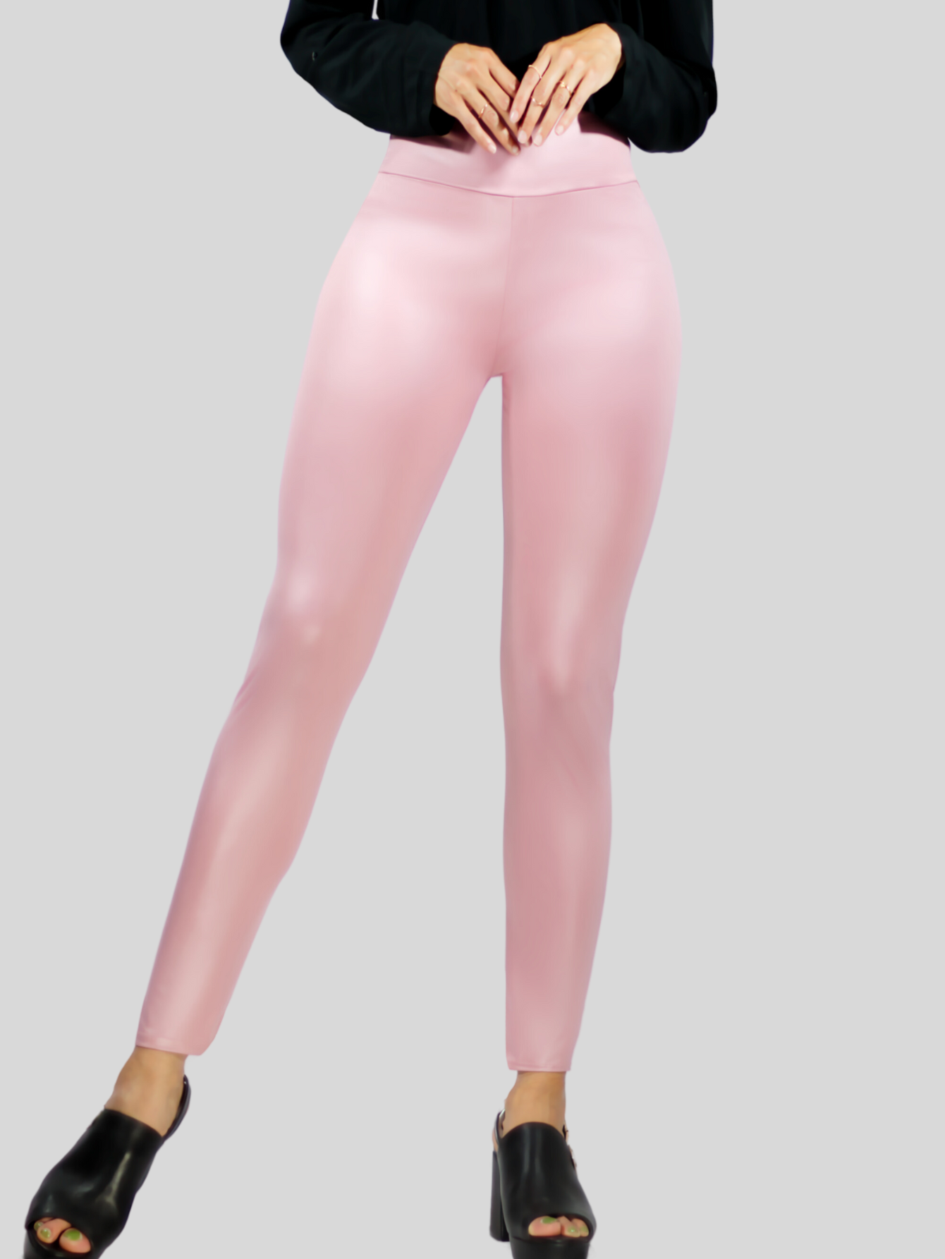 Foto 4 pulgar | Set De Dos Leggins Moda Elegante Casual Lic-074-px2 Colores Variados Mujer Mallones Cuero Vinipiel