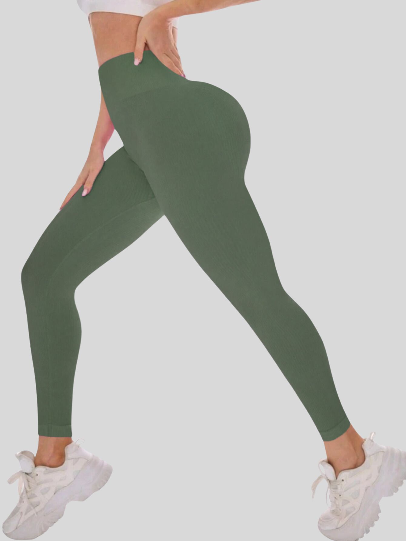 Foto 4 pulgar | Set De Dos Leggings Canalé Lic-0145-2-px2 Colores Variados Stretch Para Mujer