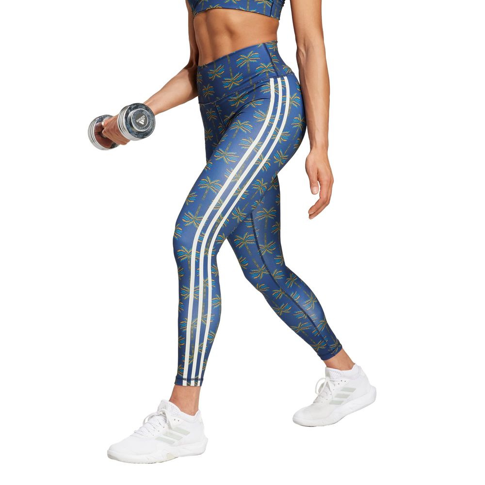 Foto 2 | Mallas Adidas X Farm Rio Largo 7/8 Adidas Azul Mujer