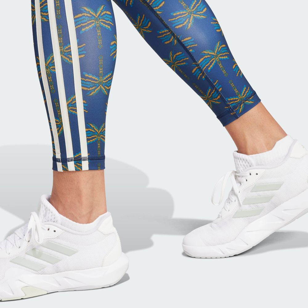Foto 8 | Mallas Adidas X Farm Rio Largo 7/8 Adidas Azul Mujer