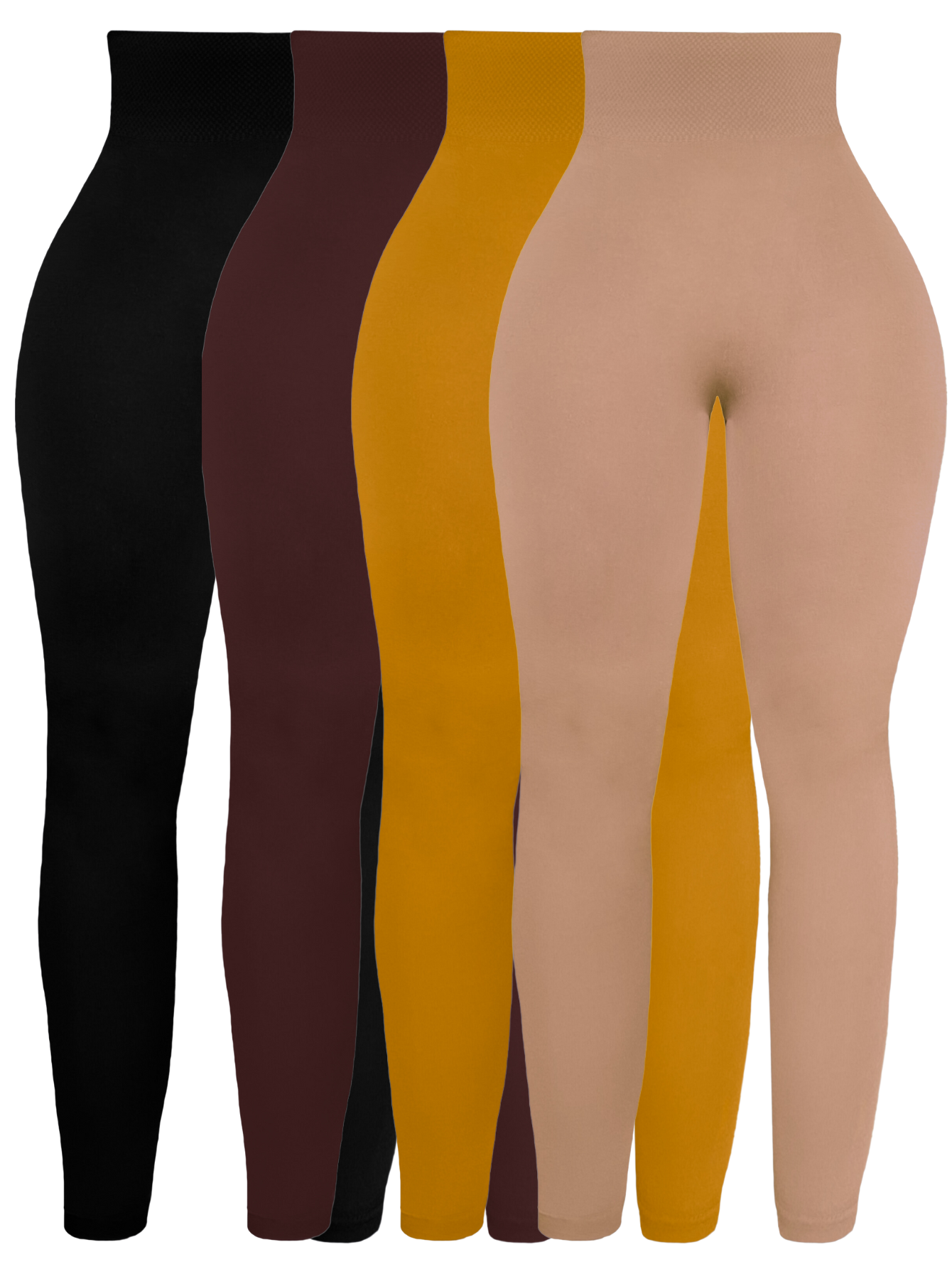 Foto 2 pulgar | Set De 4 Leggings Térmico De Mujer Lic-071 Varios Colores Afelpado