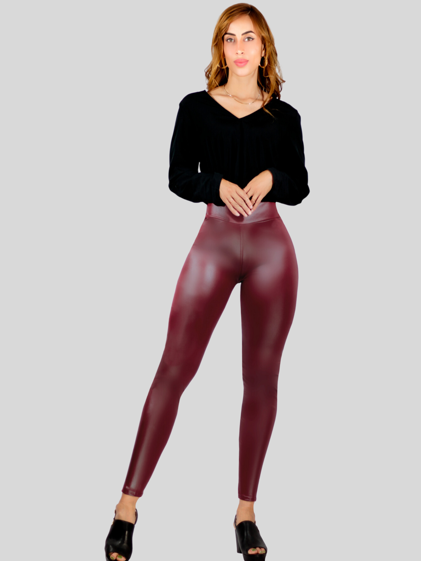 Foto 3 pulgar | Set De 3 Leggins Cuero Moda Elegante O Casual Mujer Lic-074 Varios Coloresleginsn Vinipiel