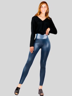 Foto 3 | Set De 3 Leggins Cuero Moda Elegante O Casual Mujer Lic-074 Varios Coloresleginsn Vinipiel