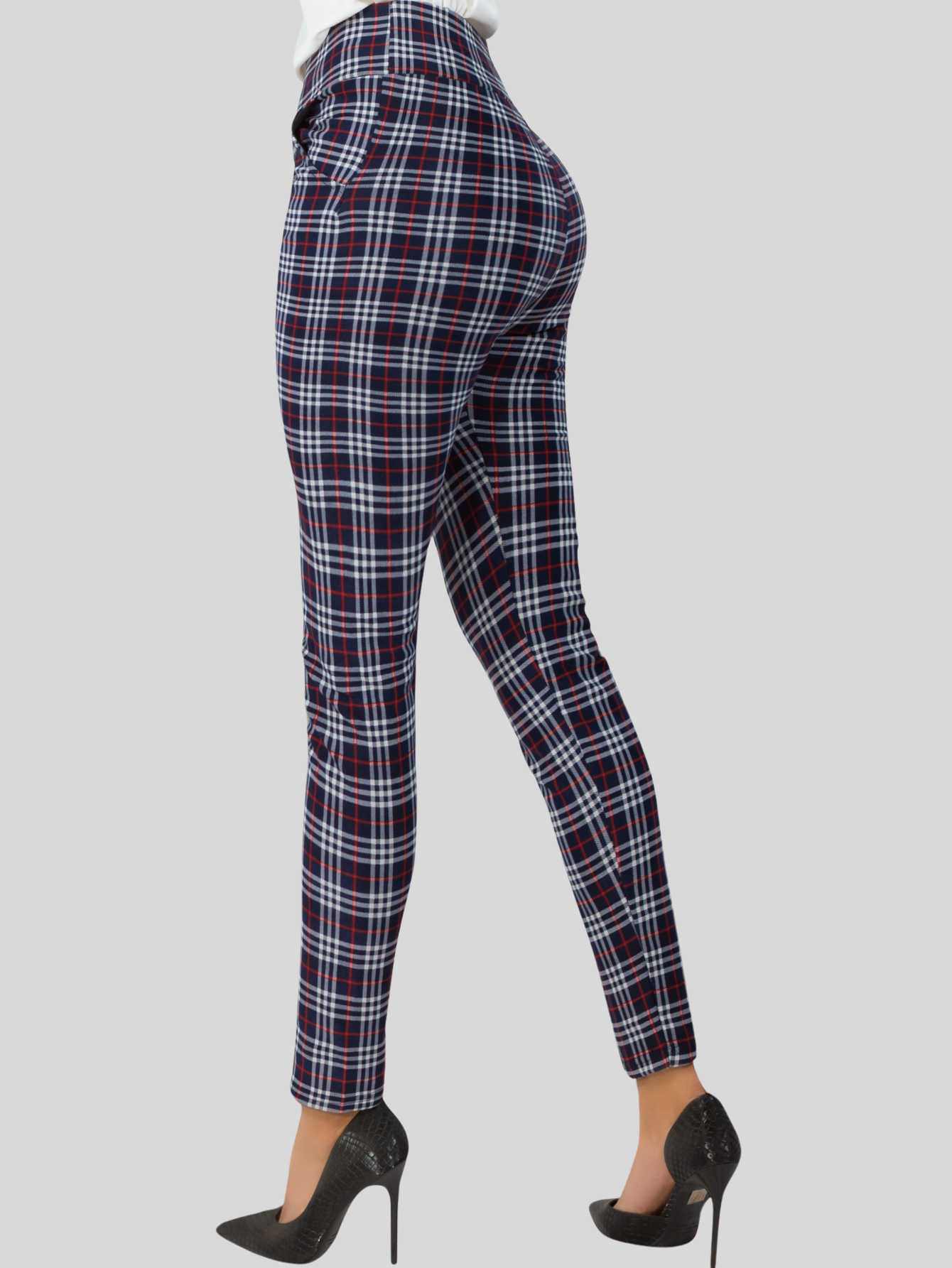 Foto 6 pulgar | Leggings Elegantes Jegging Mujer A Cuadros Stretch Looks Formal Y Casual Mayón Lic-0161 D8 Mallones