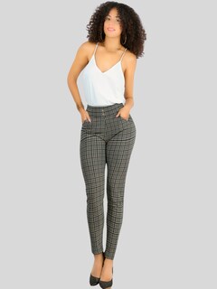 Foto 2 | Leggings Elegantes Jegging Mujer A Cuadros Stretch Looks Formal Y Casual Mayón Lic-0161 D6 Mallones