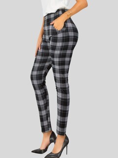 Foto 5 | Leggings Elegantes Jegging Mujer A Cuadros Stretch Looks Formal Y Casual Mayón Lic-0161 D4 Mallones