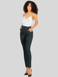 Foto 2 | Set De 2 Leggings Elegantes Jegging Mujer A Cuadros Stretch Looks Formal Y Casual Mayón Lic-0161 D5/d6 Mallones