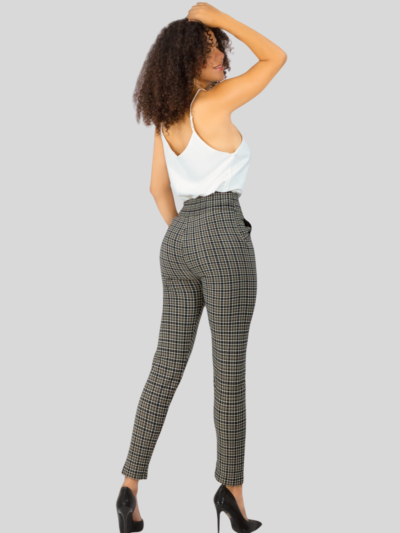Foto 6 pulgar | Set De 2 Leggings Elegantes Jegging Mujer A Cuadros Stretch Looks Formal Y Casual Mayón Lic-0161 D5/d6 Mallones
