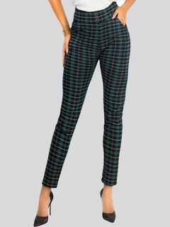 Foto 4 | Leggings Elegantes Jegging Mujer A Cuadros Stretch Looks Formal Y Casual Mayón Lic-0161 D5 Mallones