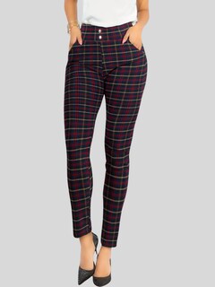 Foto 4 | Leggings Elegantes Jegging Mujer A Cuadros Stretch Looks Formal Y Casual Mayón Lic-0161 D2 Mallones