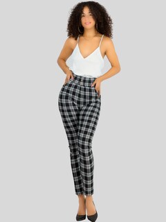 Foto 2 | Leggings Elegantes Jegging Mujer A Cuadros Stretch Looks Formal Y Casual Mayón Lic-0161 D1 Mallones