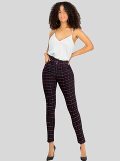 Foto 2 | Set De 2 Leggings Elegantes Jegging Mujer A Cuadros Stretch Looks Formal Y Casual Mayón Lic-0161 D2/d3 Mallones
