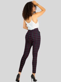Foto 3 | Set De 2 Leggings Elegantes Jegging Mujer A Cuadros Stretch Looks Formal Y Casual Mayón Lic-0161 D2/d3 Mallones