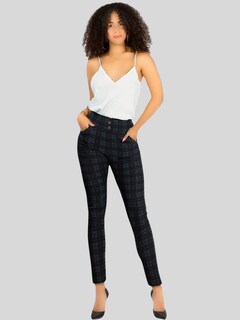 Foto 4 | Set De 2 Leggings Elegantes Jegging Mujer A Cuadros Stretch Looks Formal Y Casual Mayón Lic-0161 D2/d3 Mallones