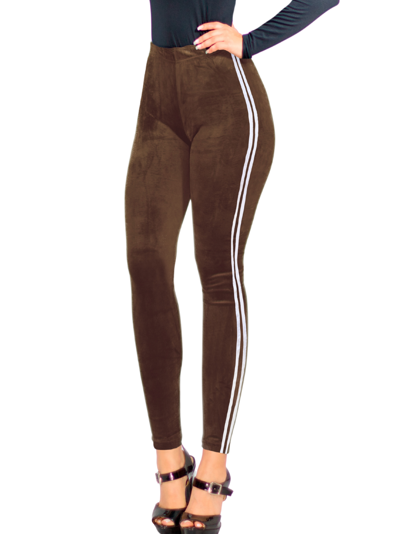 Legging Mujer Mallones Leggins Mayon Lic-0164 Cafe Mallas Térmico