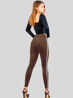 Foto 3 | Legging Mujer Mallones Leggins Mayon Lic-0164 Cafe Mallas Térmico