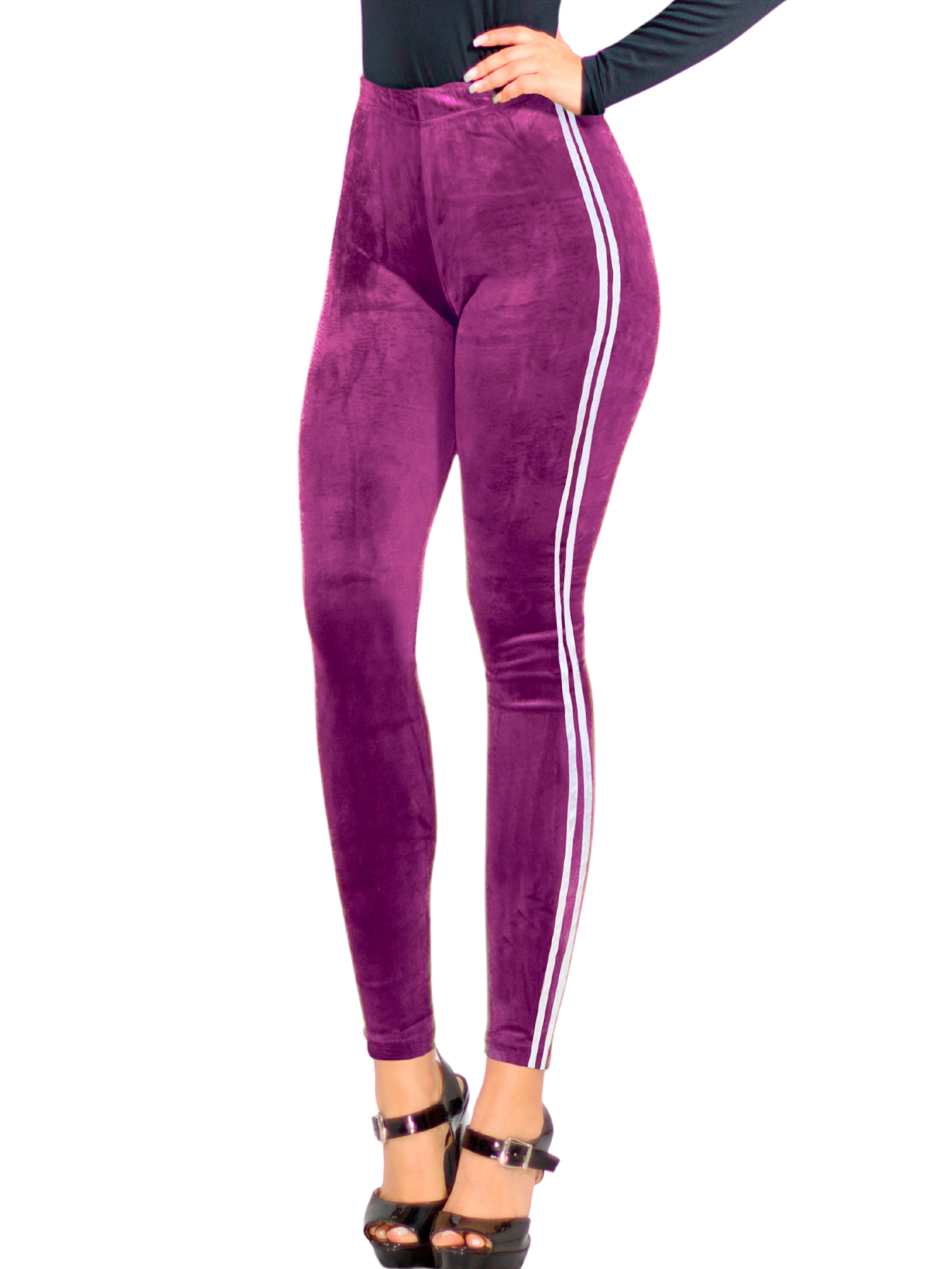 Foto 2 pulgar | Legging Mujer Mallones Leggins Mayon Lic-0164 Morado Mallas Térmico