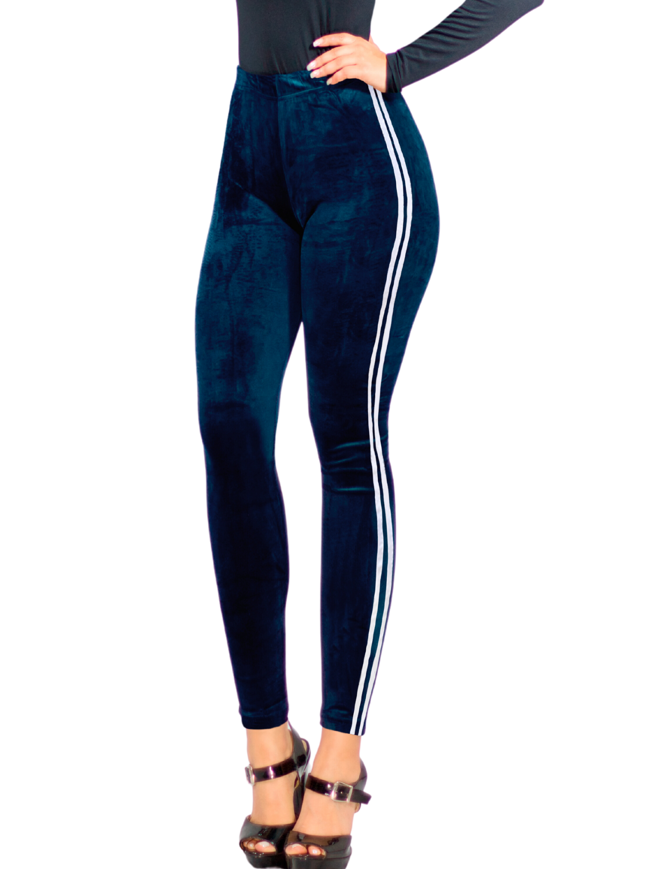 Legging Mujer Mallones Leggins Mayon Lic-0164 Azul Petroleo Mallas Térmico