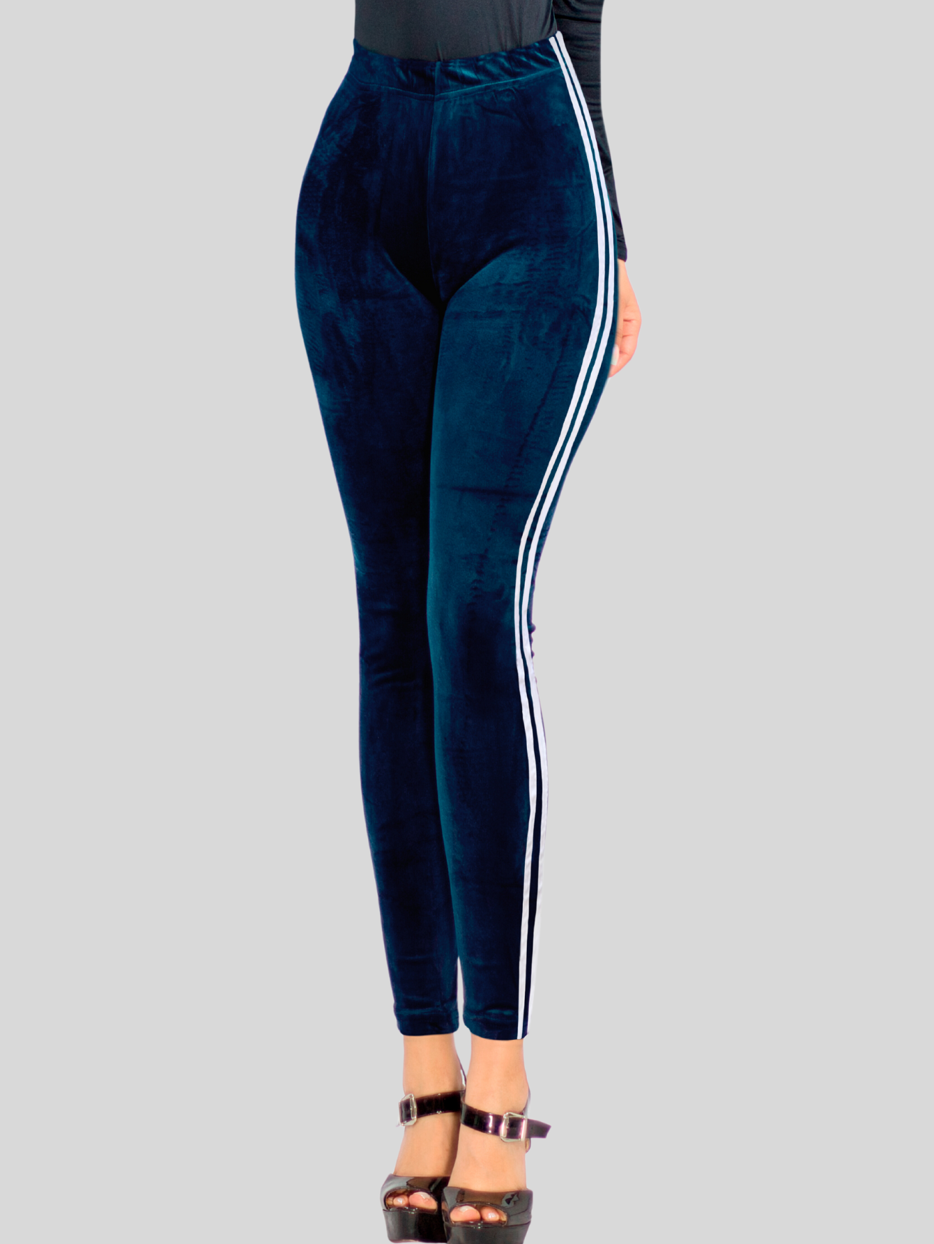 Foto 6 pulgar | Legging Mujer Mallones Leggins Mayon Lic-0164 Azul Petroleo Mallas Térmico